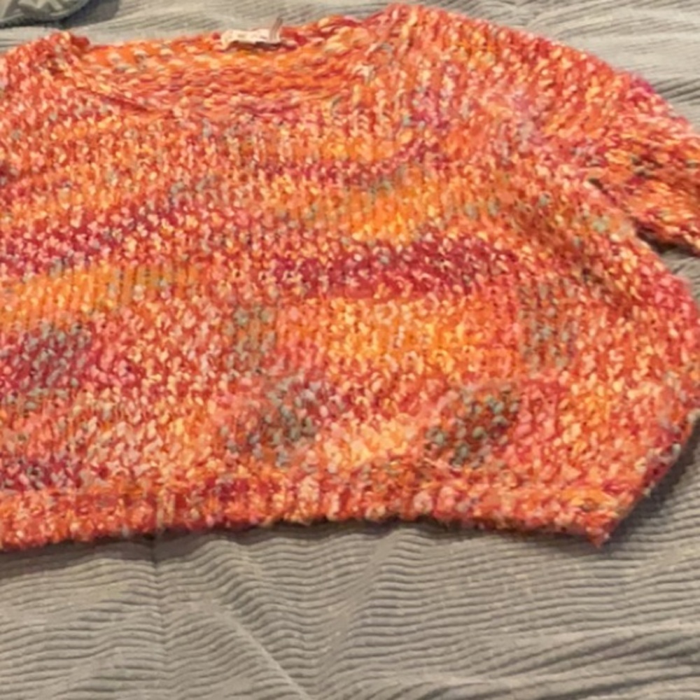 💋On The Road Vibrant Knit v neck Sweater💋